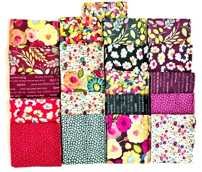 Lote de 21 peças FRAGRANT FIELDS Fat Quarter Bundle por Riley Blake Designs 100% algodão - Imagem 1 de 4
