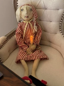 "Muñeca de arte popular de Navidad Joe Spencer BENEZER SCROOGE Gathered Traditions 36""" - Imagen 1 de 11