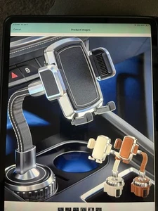 Porte téléphone tasse en cuir véritable - Photo 1 sur 3