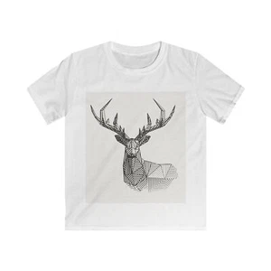 Stylish Kids' Tee - Deer Design, Kids T-Shirt, Gift for Nature Lovers, Fun [...] - Picture 1 of 9