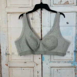 Fruit Of The Loom FT811 Beyond Soft Wireless Plus Size Cotton Bra Size 46C Gray - Picture 1 of 10
