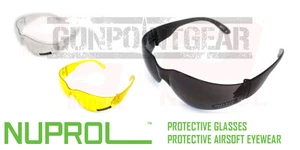 Nuprol Protective Airsoft Glasses - Clear, Smoke, Yellow - Free UK Delivery - Picture 1 of 6