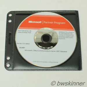 CD originale Microsoft Partner Program Office Communications Server 2007. - Foto 1 di 1