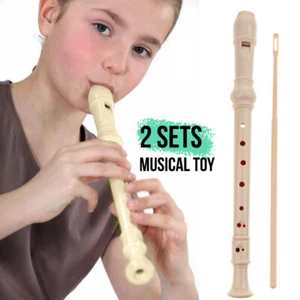 2 Sets 8-hole Instrument with Music Recorder Descant Cleaning Rod Toy NEW AU - Picture 1 of 10