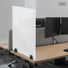 2Pc Acrylic Sneeze Guard Officedesk Divider Table Clear Dual Frosted Plexiglass 