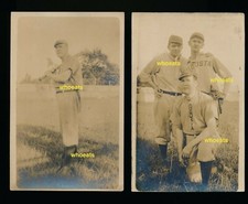 (3) 1910 Augusta Tourists baseball real photo postcards RPPC Southern Lg Georgia