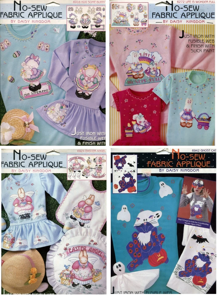 Daisy Kingdom No-Sew Fabric Applique U-CHOOSE Bunny - Easter - Life - Halloween - Image 1 of 1