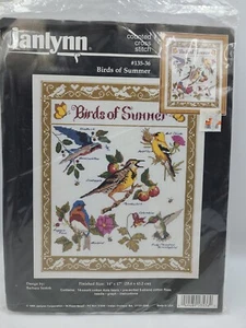 1995 Janlynn Birds of Summer counted cross stitch kit, Barbara Sestok seale - Picture 1 of 2