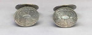 Vintage 14KT White Gold Cufflinks - Picture 1 of 5