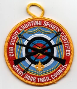 Great Sauk Trail Council Michigan Cub Scout Shooting Sports Certified Patch 3" - Picture 1 of 3
