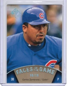 2009 SP Authentic Faces of the Game Titanium #175 Carlos Zambrano 8/19 - Picture 1 of 2