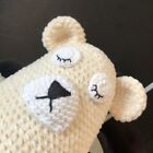 Crochet Amigurumi White Polar Bear Doll Handcraft Christmas Sleepy Toy Embroide