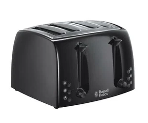 Russell Hobbs 4 Slice Toaster Black with 2 Slice Operation - Textures 21651 - Picture 1 of 10