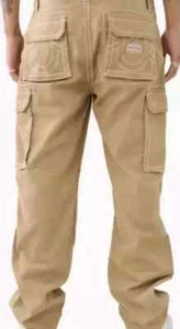 True Religion Cargo Pants Khaki Travertine Tan Men's Size 33x32 New - Picture 1 of 7