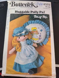 butterick 4519 - Stoffpuppe und Kissen - Polly Pal - 80er Jahre - Schnittmuster - Bild 1 von 3