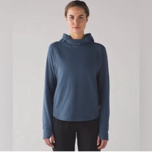 Lululemon Pick Up The Pace L/S Pullover Hoodie Rulu Astro Blue Size 6 Oversized - Picture 1 of 14