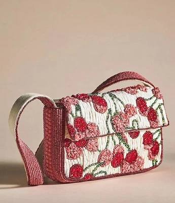 Anthropologie Fiona Beaded Bag Fruit Edition Cherry NWT - Image 1 of 4