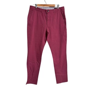 Bonobos Slim Fit Red Pink Chino Pants Size 34x34 NWOT - Picture 1 of 8