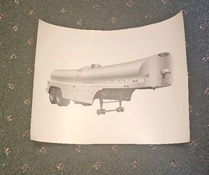 Circa 1950s Salesman's Semi Tanker Trailer B&W Photo Trailmobile #OS9 - Picture 1 of 1