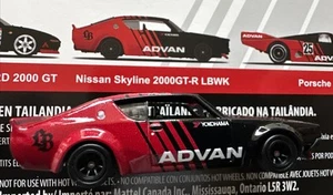 Hot Wheels Premium ADVAN NISSAN SKYLINE 2000GT-R LBWK Negro NUEVO SUELTO 2025 Caja - Imagen 1 de 10