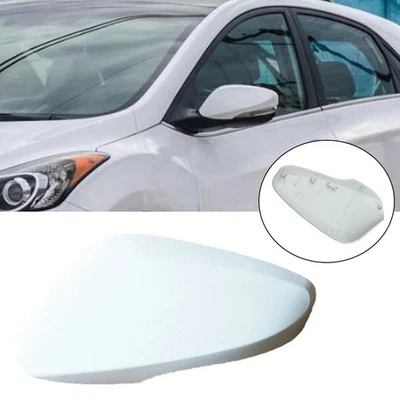 White Car Driver Left Side Door Wing Mirror Cover For Hyundai Elantra 2011-2016 - Image 1 of 4