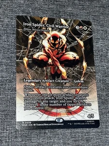 MTG Iron Spider, Civil Warrior Alibou Non Foil 0039 (Borderless) NM/M - Picture 1 of 2