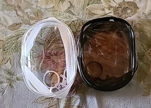 Mini estuche transparente pequeño con cremallera, elige 1 por $7,50, negro o blanco - Imagen 1 de 2