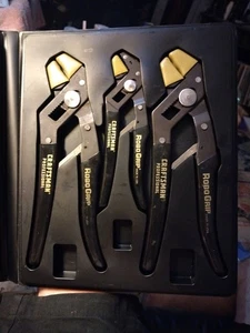 Craftsman Professional 45191 Robo Grip Set Of 3 Pliers W/ Case & Robo Guards EUC - Picture 1 of 3