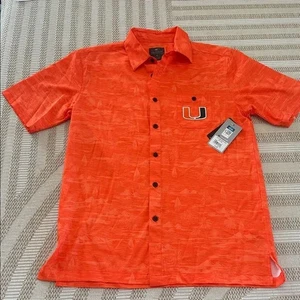 New Mens small colosseum Miami U lightweight buttondown pit 21.5 length 29 - Picture 1 of 5