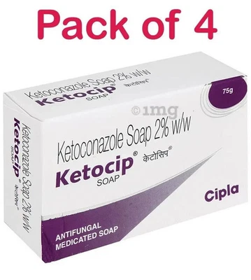 4X Keto cip Antifungal Soap 75g Treat Fungal Infection Of the Skin