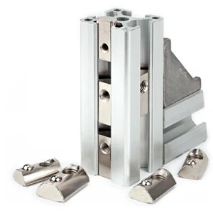 20pcs/lot M3/M4/M5/M6/M8 Spring Loaded T-Nuts for 20|30|40|45 Series Extrusions - Picture 1 of 22