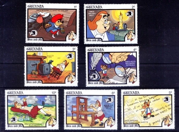 Grenada MNH 7 Stamps, Disney, Cartoons  - Image 1 of 1