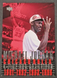 Michael Jordan 1997 Upper Deck Oversized Jumbo 4 Time Champions #C1 (3702/5000) - Foto 1 di 2