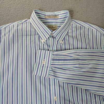 L.L. Bean Shirt Mens Sz Med Multicolor Stripped Traditional Fit Button Down - Image 1 of 4