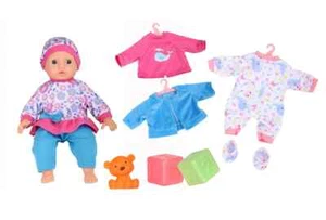 Dream Collection My Lil Wardrobe 14” Soft Body Baby Doll with Accessories - Picture 1 of 6