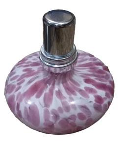 Lamp Paradise Simply Sophisticated Oil Lamp Pink Leopard Conical Lattice/Silver - Picture 1 of 6