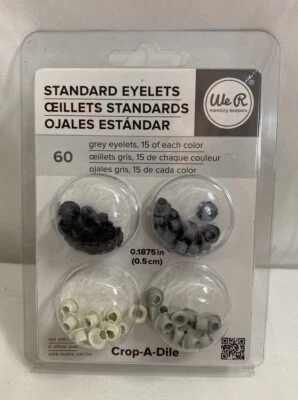 We R Memory Keepers WER-ES-41582 Eyelets Standard 60/Pkg-Gray - Image 1 of 4