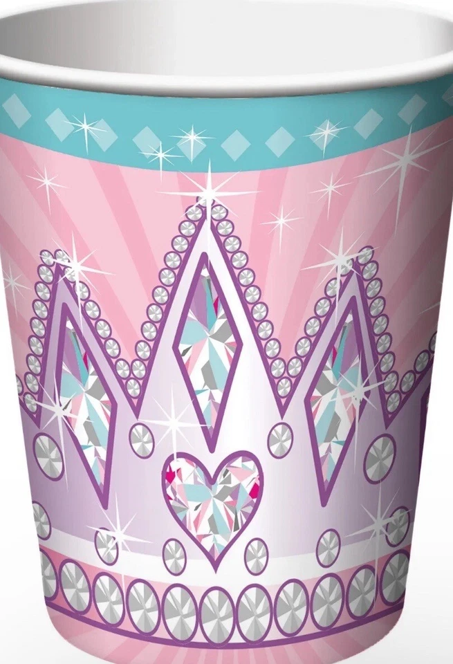 Princess Cups Party Paper Cups 8ct Girls Birthday Favor Party decoration Supply - Image 1 of 1