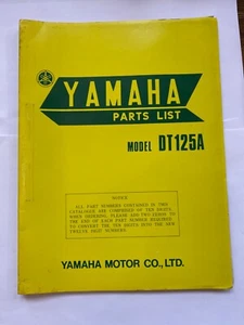 Yamaha parts manual DT125A first edition 1973 - Picture 1 of 4