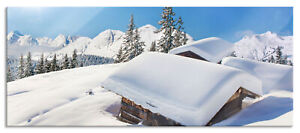 Schroniska górskie w Alpach panoramiczny obraz na szkle, w tym uchwyt ścienny