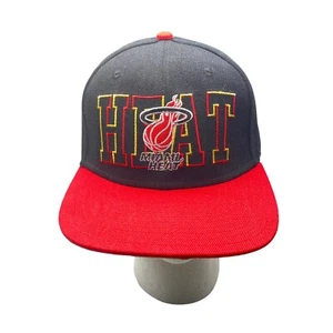 Miami Heat Hardwood Classics NBA Trucker Snapback Hat Cap Red & Black Nice Dad - Picture 1 of 8