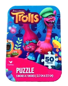 Trolls 50 Piece Puzzle in a Tin, Have a Poppy Day (5"x 7") - Picture 1 of 2