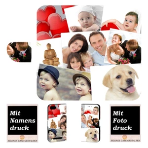 Wiko Lenny 2 4 Personalisierte Schutzhülle Handy Tasche mit Foto + Text Druck - Bild 1 von 17