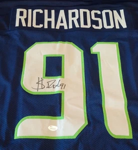 SHELDON RICHARDSON Autographed Signed Jersey JSA NFL Football Custom Seahawks XL - Picture 1 of 3