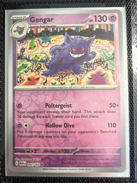 Carta Pokémon Gengar Vmax Gigamax, Noivern V e Audino Mega Ex, Produto  Masculino Pokemon Usado 67932119