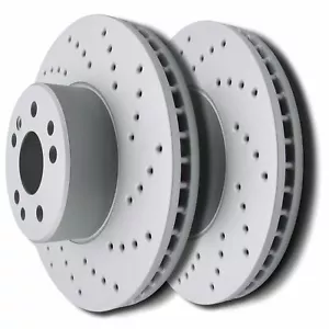 SP Performance C53-97 Cross Drilled Brake Rotors ZRC Coating L/R Pr Front - Picture 1 of 4