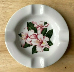 Vintage Shenango GREENBRIER RESORT & HOTEL 5" Pink Rhododendron Ashtray - VGUC - Picture 1 of 2