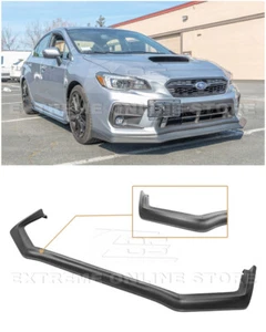 EOS For 18-21 Subaru WRX STi | CS Style PRIMER BLACK Front Bumper Lip Splitter - Picture 1 of 12