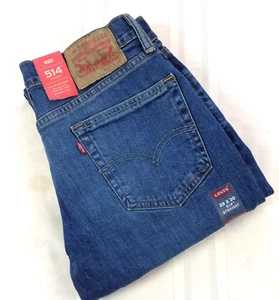 NWT LEVI'S 514 Medium Wash Slim Straight Blue Denim Jeans Men's Size 28/30 - Picture 1 of 11