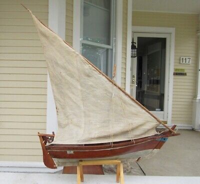 Vintage Sailing Ship Model - Super Detail - Hand Made In Indiana • 175$